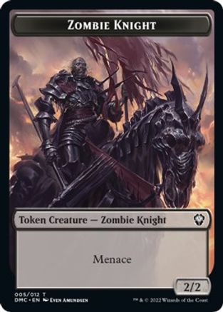 Zombie Knight // Goblin Double-sided Token [Dominaria United Commander Tokens] | Mega City Incorporated