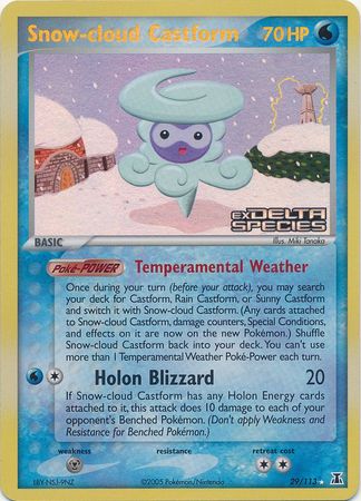 Snow-cloud Castform (29/113) (Stamped) [EX: Delta Species] | Mega City Incorporated