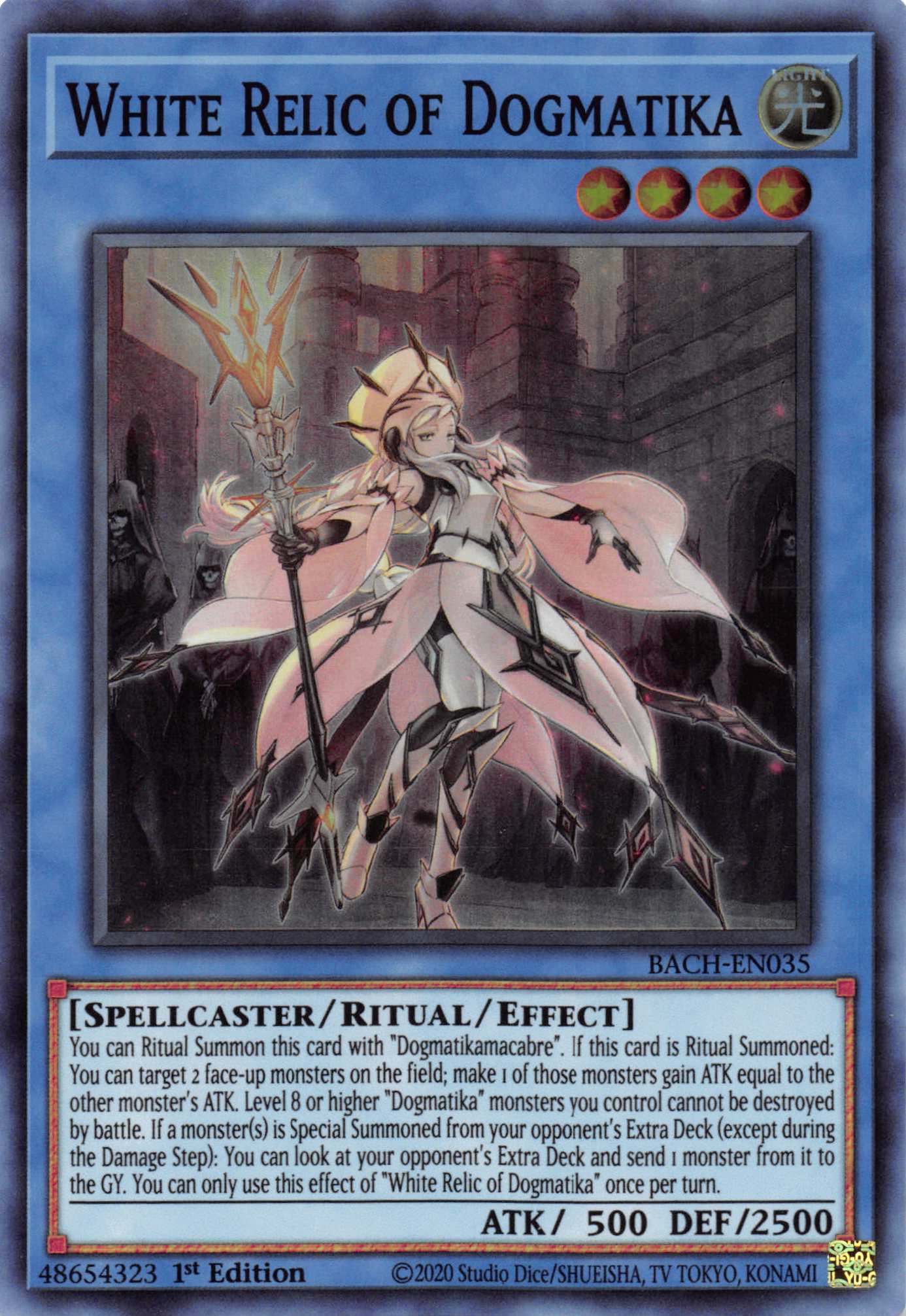 White Relic of Dogmatika [BACH-EN035] Super Rare | Mega City Incorporated