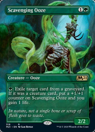 Scavenging Ooze (Alternate Art) [Core Set 2021] | Mega City Incorporated