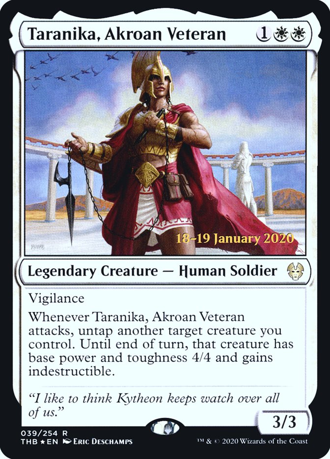 Taranika, Akroan Veteran [Theros Beyond Death Prerelease Promos] | Mega City Incorporated