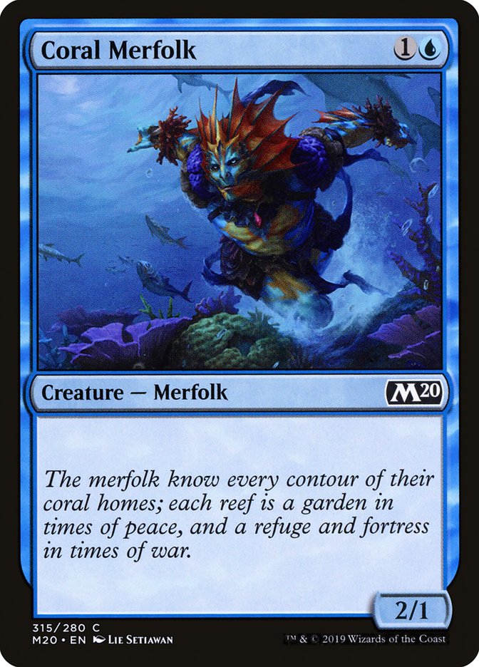 Coral Merfolk [Core Set 2020] | Mega City Incorporated