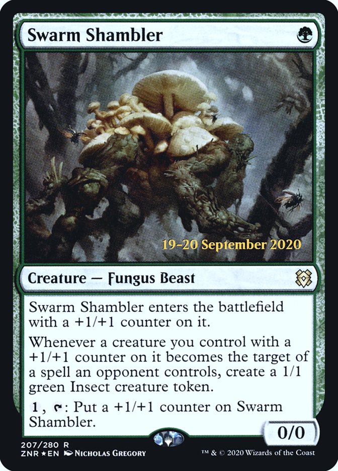 Swarm Shambler  [Zendikar Rising Prerelease Promos] | Mega City Incorporated