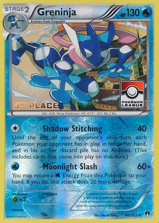 Greninja (40/122) (League Promo 3rd Place) [XY: BREAKpoint] | Mega City Incorporated