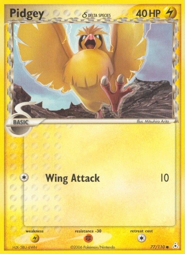 Pidgey (77/110) (Delta Species) [EX: Holon Phantoms] | Mega City Incorporated