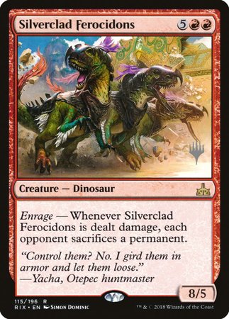 Silverclad Ferocidons [Rivals of Ixalan Promos] | Mega City Incorporated