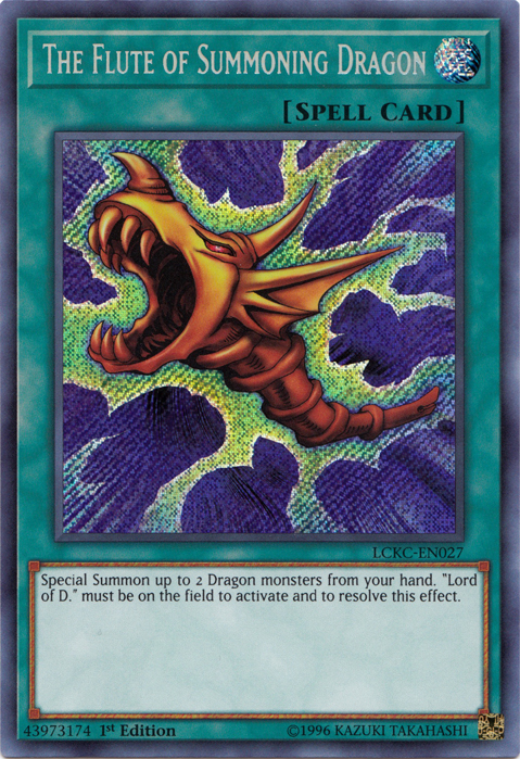 The Flute of Summoning Dragon [LCKC-EN027] Secret Rare | Mega City Incorporated