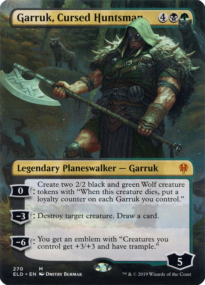 Garruk, Cursed Huntsman (Borderless) [Throne of Eldraine] | Mega City Incorporated