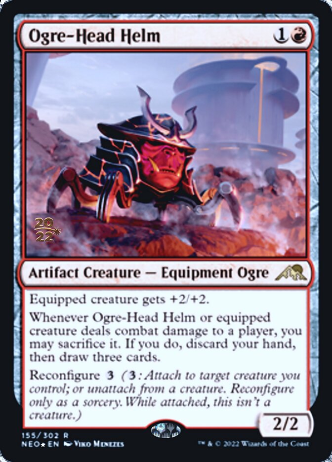 Ogre-Head Helm [Kamigawa: Neon Dynasty Prerelease Promos] | Mega City Incorporated