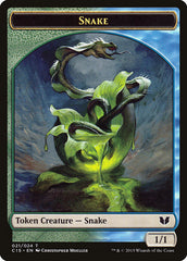 Snake (021) // Saproling Double-Sided Token [Commander 2015 Tokens] | Mega City Incorporated