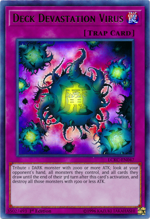 Deck Devastation Virus [LCKC-EN047] Ultra Rare | Mega City Incorporated