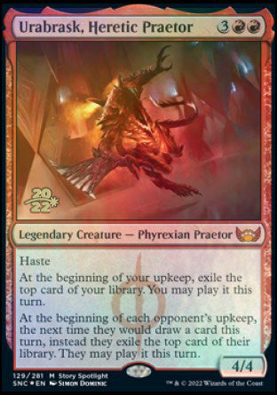 Urabrask, Heretic Praetor [Streets of New Capenna Prerelease Promos] | Mega City Incorporated