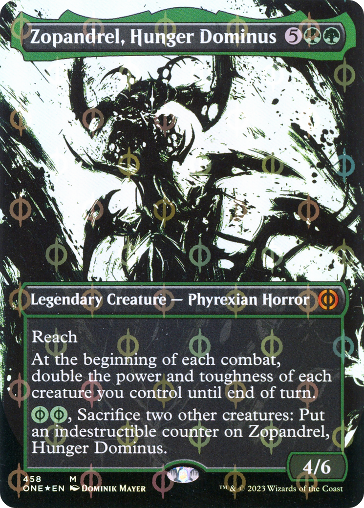 Zopandrel, Hunger Dominus (Borderless Ichor Step-and-Compleat Foil) [Phyrexia: All Will Be One] | Mega City Incorporated