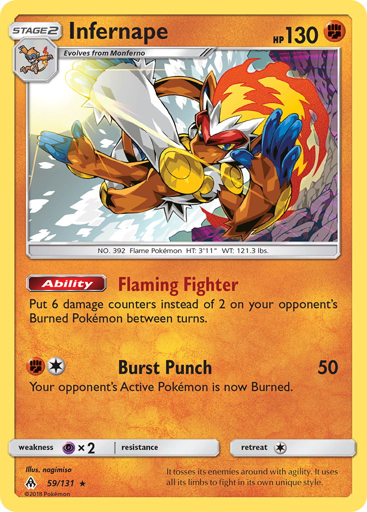 Infernape (59/131) [Sun & Moon: Forbidden Light] | Mega City Incorporated