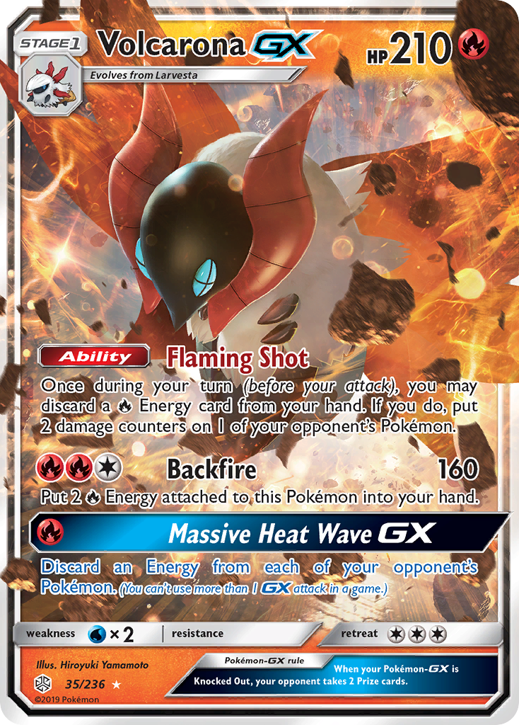 Volcarona GX (35/236) [Sun & Moon: Cosmic Eclipse] | Mega City Incorporated