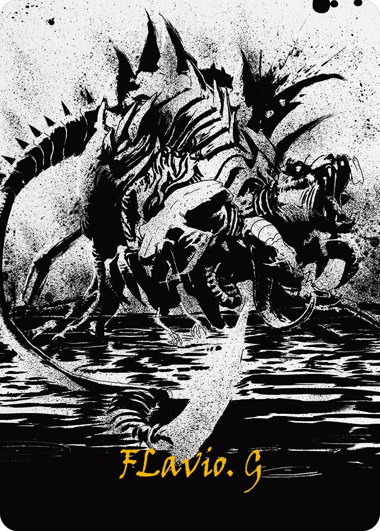 Karumonix, the Rat King Art Card (Gold-Stamped Signature) [Phyrexia: All Will Be One Art Series] | Mega City Incorporated
