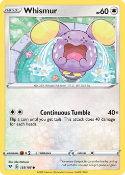 Whismur (135/185) [Sword & Shield: Vivid Voltage] | Mega City Incorporated