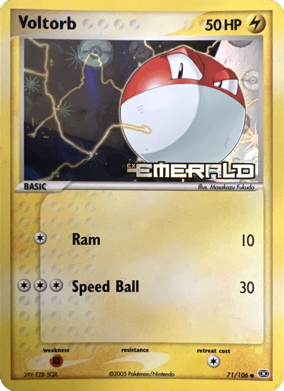 Voltorb (71/106) (Stamped) [EX: Emerald] | Mega City Incorporated