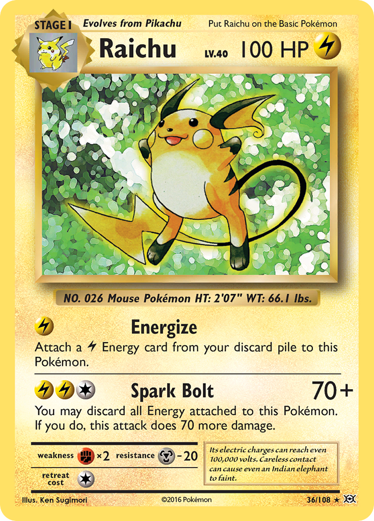 Raichu (36/108) [XY: Evolutions] | Mega City Incorporated