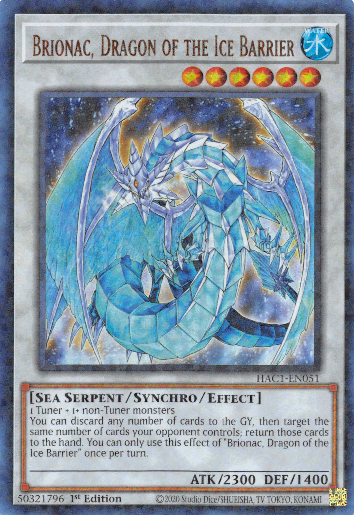 Brionac, Dragon of the Ice Barrier (Duel Terminal) [HAC1-EN051] Parallel Rare | Mega City Incorporated