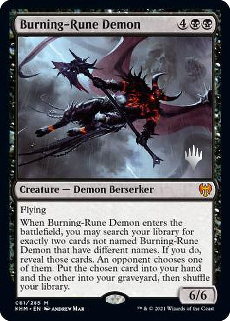 Burning-Rune Demon [Kaldheim Promo Pack] | Mega City Incorporated