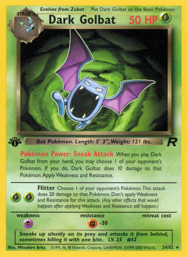 Dark Golbat (24/82) [Team Rocket 1st Edition] | Mega City Incorporated