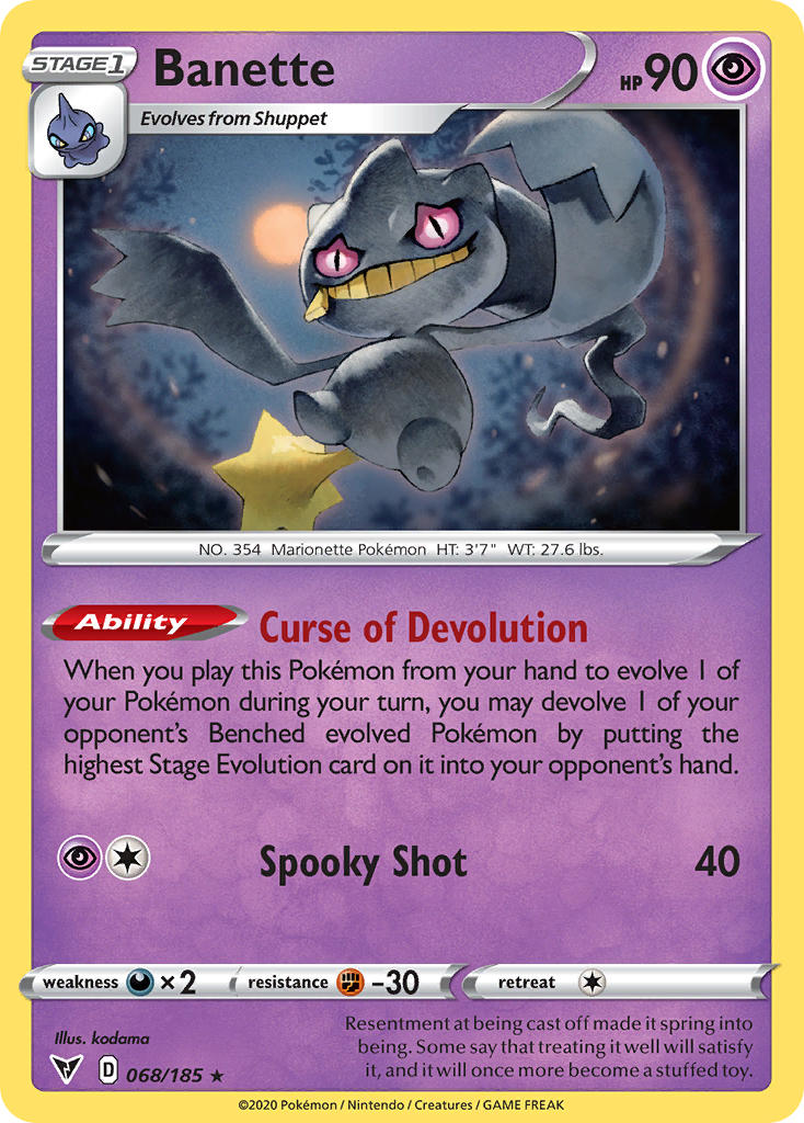 Banette (068/185) [Sword & Shield: Vivid Voltage] | Mega City Incorporated