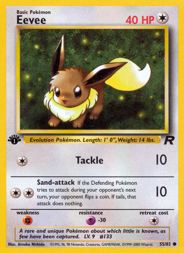 Eevee (55/82) [Team Rocket 1st Edition] | Mega City Incorporated