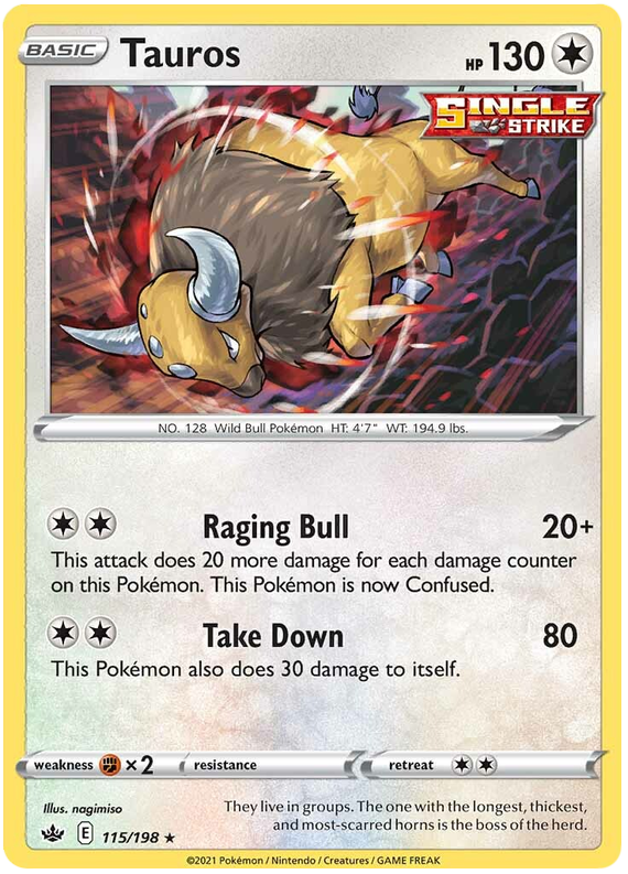 Tauros (115/198) [Sword & Shield: Chilling Reign] | Mega City Incorporated