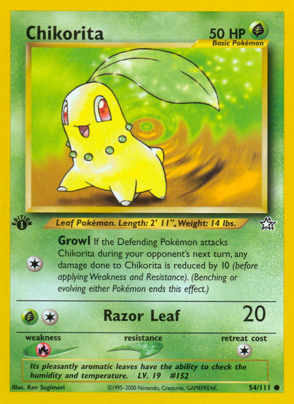 Chikorita (54/111) [Neo Genesis 1st Edition] | Mega City Incorporated