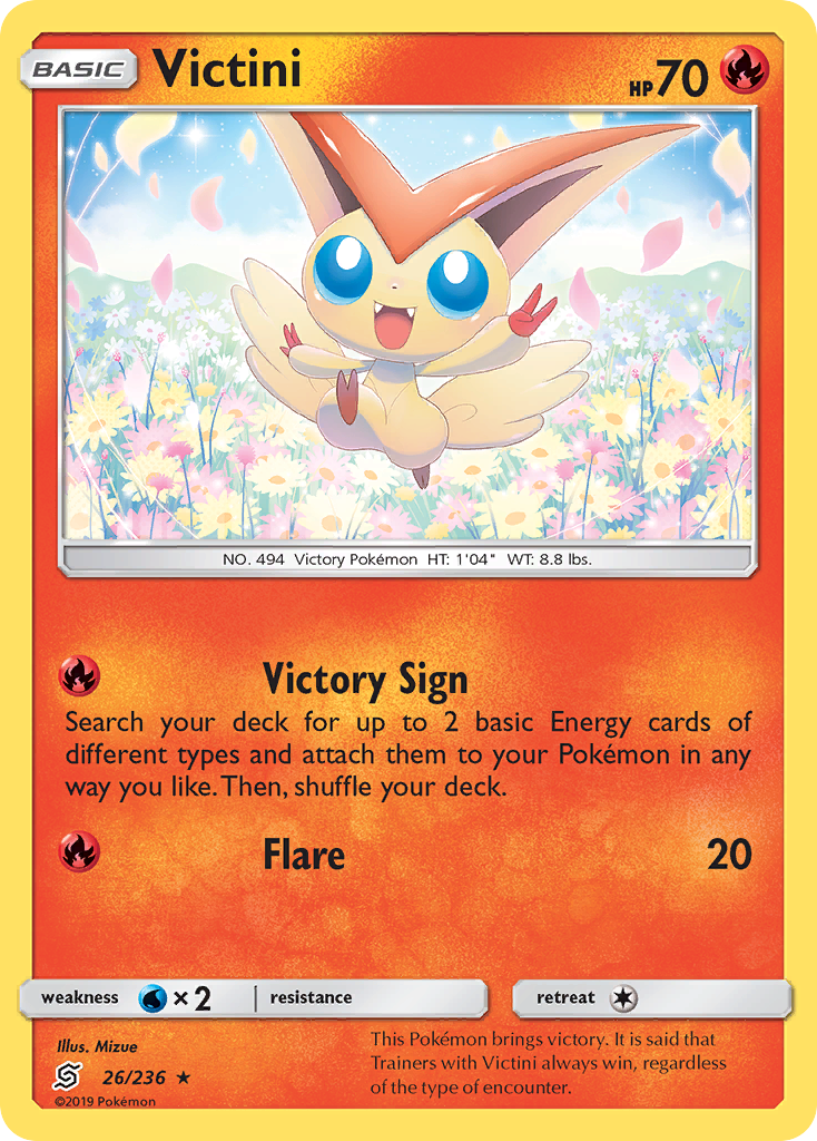 Victini (26/236) [Sun & Moon: Unified Minds] | Mega City Incorporated