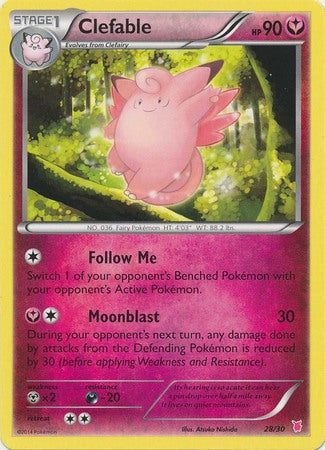 Clefable (28/30) [XY: Trainer Kit 1 - Wigglytuff] | Mega City Incorporated