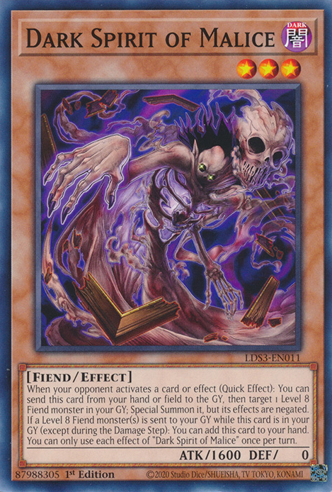 Dark Spirit of Malice [LDS3-EN011] Common | Mega City Incorporated