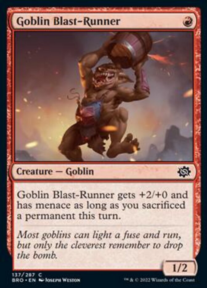 Goblin Blast-Runner [The Brothers' War] | Mega City Incorporated