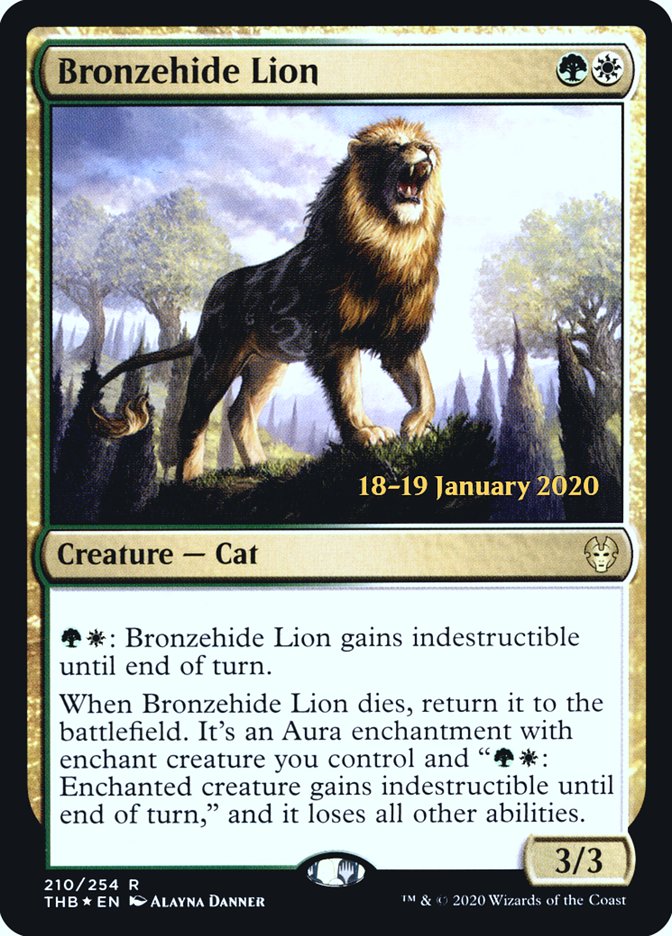 Bronzehide Lion [Theros Beyond Death Prerelease Promos] | Mega City Incorporated