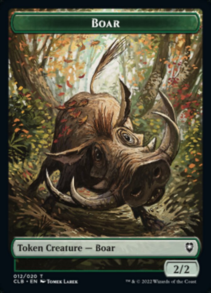 Treasure // Boar Double-sided Token [Commander Legends: Battle for Baldur's Gate Tokens] | Mega City Incorporated