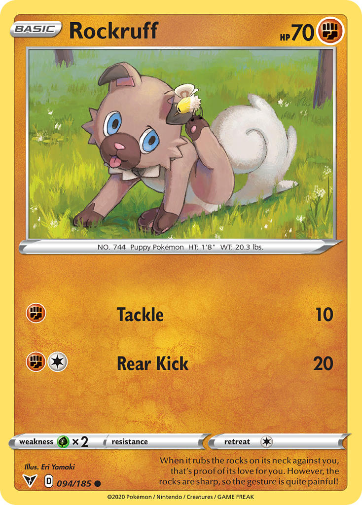 Rockruff (094/185) [Sword & Shield: Vivid Voltage] | Mega City Incorporated