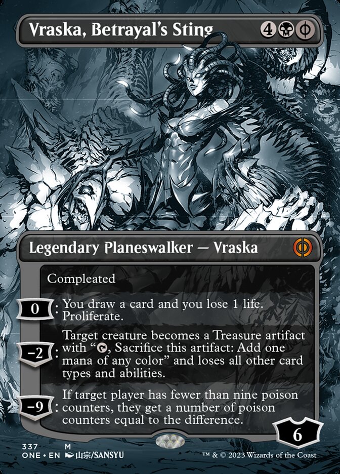 Vraska, Betrayal's Sting (Borderless Manga) [Phyrexia: All Will Be One] | Mega City Incorporated