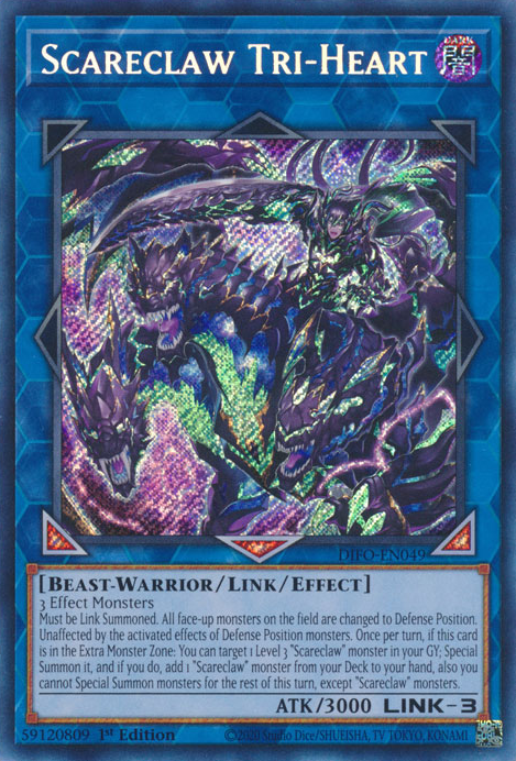 Scareclaw Tri-Heart [DIFO-EN049] Secret Rare | Mega City Incorporated