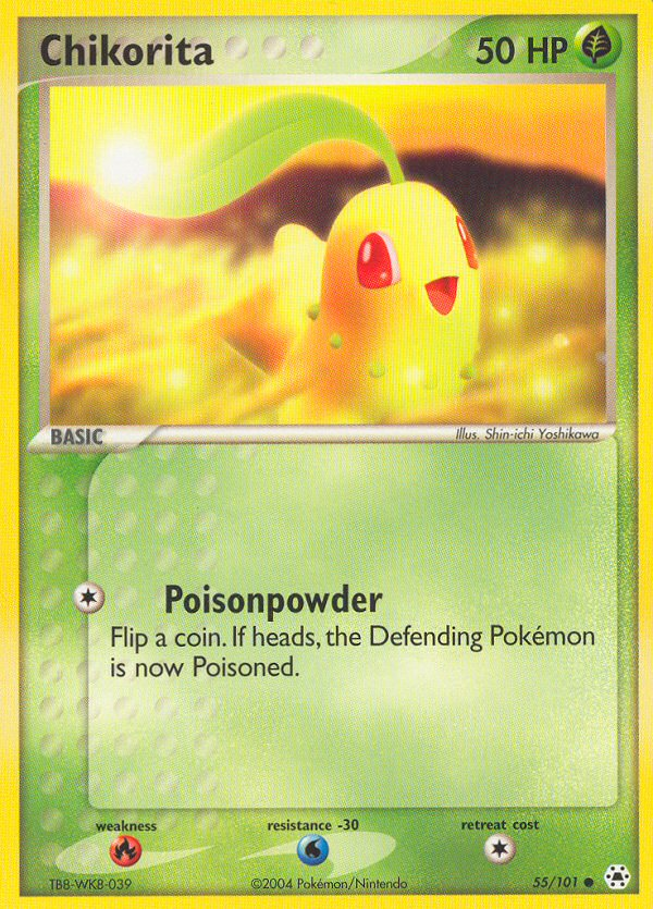 Chikorita (55/101) [EX: Hidden Legends] | Mega City Incorporated