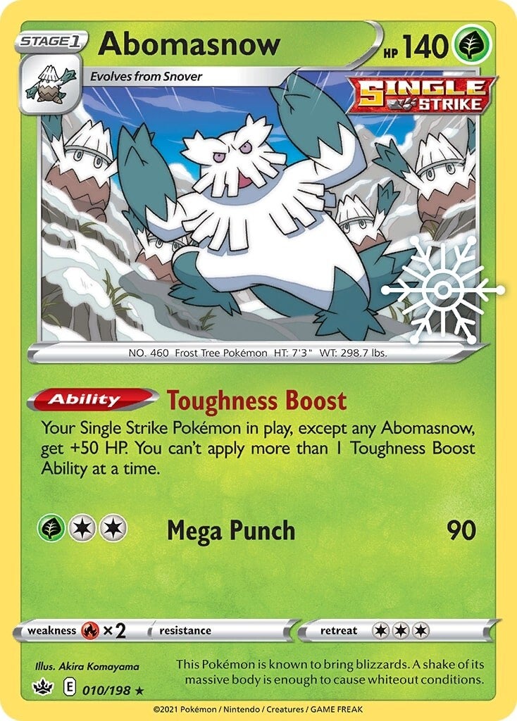 Abomasnow (010/198) (Holiday Calendar) [Sword & Shield: Chilling Reign] | Mega City Incorporated