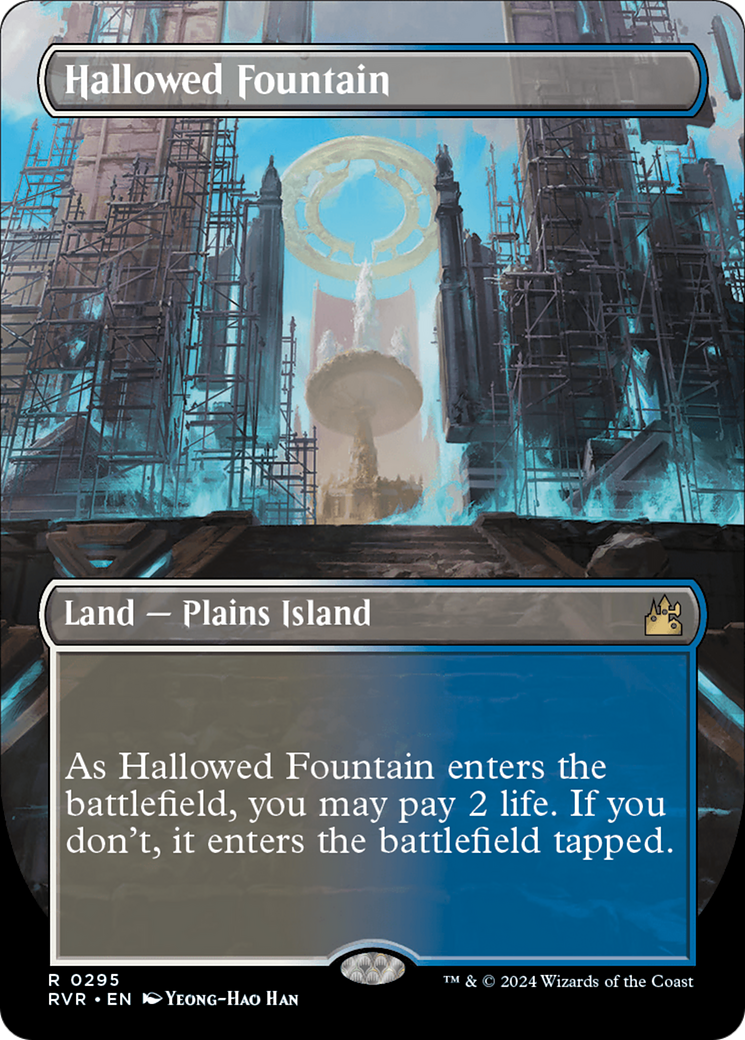 Hallowed Fountain (Borderless) [Ravnica Remastered] | Mega City Incorporated