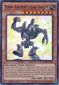 Toon Ancient Gear Golem [DRL2-EN022] Super Rare | Mega City Incorporated