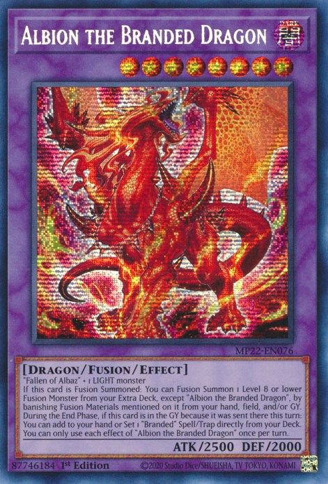 Albion the Branded Dragon [MP22-EN076] Prismatic Secret Rare | Mega City Incorporated