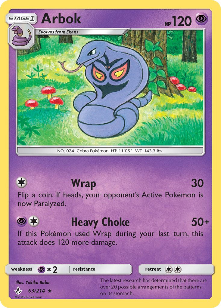 Arbok (63/214) [Sun & Moon: Unbroken Bonds] | Mega City Incorporated