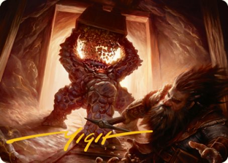Xorn Art Card (Gold-Stamped Signature) [Dungeons & Dragons: Adventures in the Forgotten Realms Art Series] | Mega City Incorporated