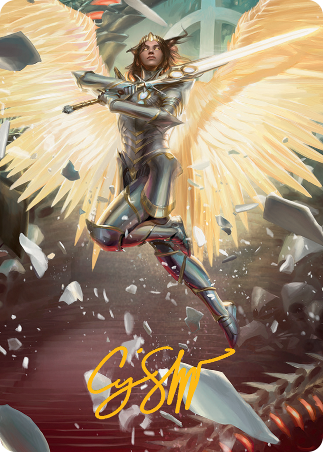 Archangel Elspeth Art Card (Gold-Stamped Signature) [March of the Machine Art Series] | Mega City Incorporated