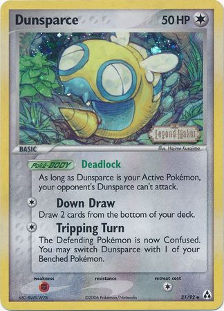 Dunsparce (31/92) (Stamped) [EX: Legend Maker] | Mega City Incorporated