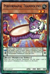 Performapal Trampolynx [MP15-EN127] Rare | Mega City Incorporated