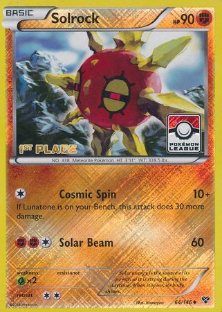 Solrock (64/146) (1st Place League Challenge Promo) [XY: Base Set] | Mega City Incorporated